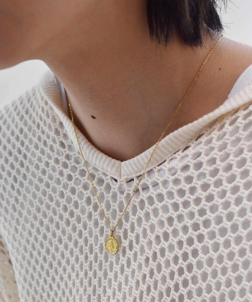 LHME(エルエイチエムイー)の「【WEB限定】”Gleam”コインネックレス/フラワー/サージカルステンレス(金属アレルギー対応)【LHME / エルエイチエムイー】(ネックレス・レディース・シルバー/ゴールド・45cm)」の7枚目の写真