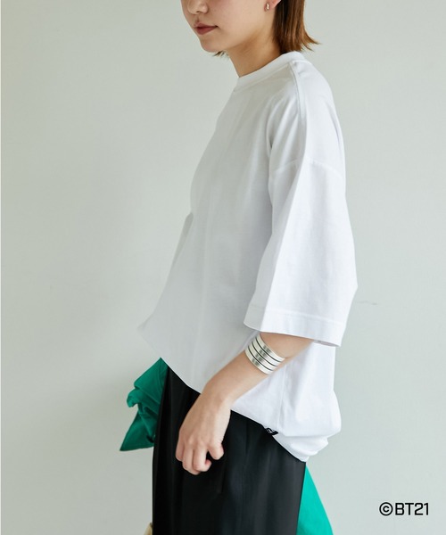 BT21(ビーティーイシビル)の「【BT21】ワンポイント刺繍Tシャツ/SHOOKY(Tシャツ/カットソー・レディース・ホワイト・FREE)」の20枚目の写真