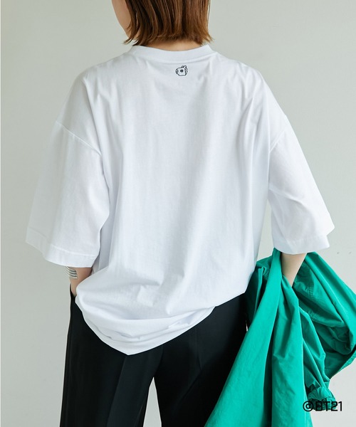 BT21(ビーティーイシビル)の「【BT21】ワンポイント刺繍Tシャツ/SHOOKY(Tシャツ/カットソー・レディース・ホワイト・FREE)」の12枚目の写真