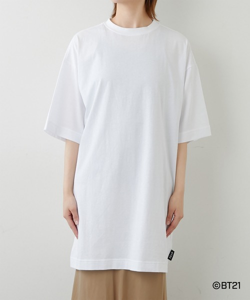 BT21(ビーティーイシビル)の「【BT21】ワンポイント刺繍Tシャツ/SHOOKY(Tシャツ/カットソー・レディース・ホワイト・FREE)」の21枚目の写真