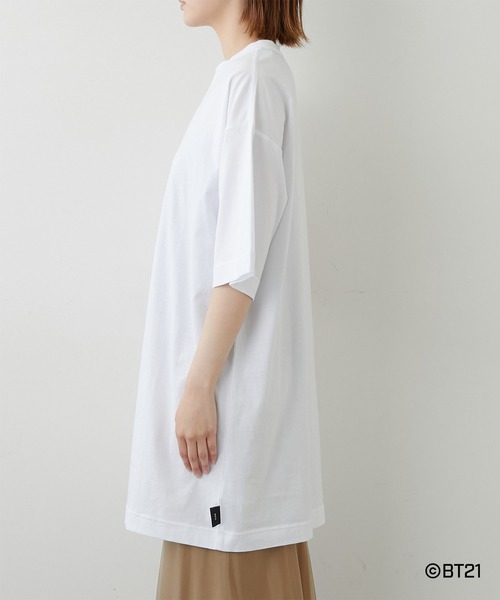 BT21(ビーティーイシビル)の「【BT21】ワンポイント刺繍Tシャツ/SHOOKY(Tシャツ/カットソー・レディース・ホワイト・FREE)」の13枚目の写真