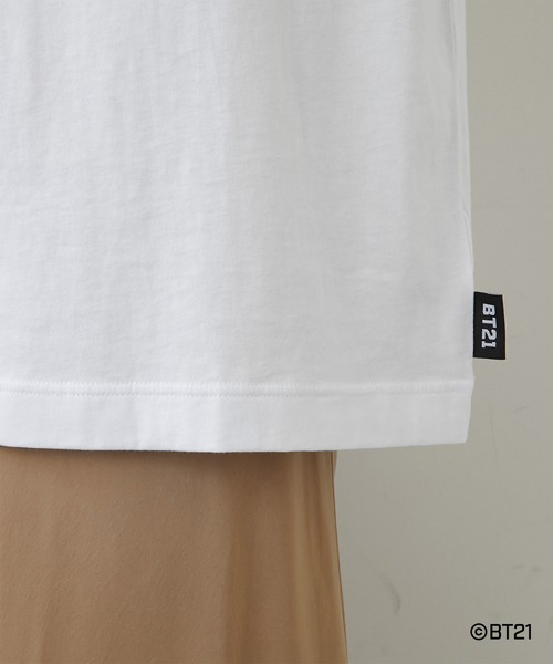BT21(ビーティーイシビル)の「【BT21】ワンポイント刺繍Tシャツ/SHOOKY(Tシャツ/カットソー・レディース・ホワイト・FREE)」の16枚目の写真