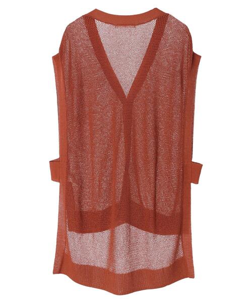 Green　Parks（グリーンパークス）の「前後差ニットベスト（ベスト・レディース・グレイッシュベージュ/ダークグレー/テラコッタ・FREE）」の17枚目の写真