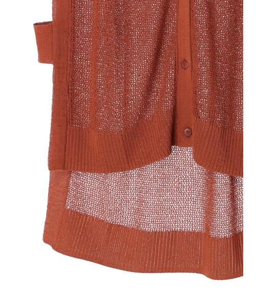 Green　Parks（グリーンパークス）の「前後差ニットベスト（ベスト・レディース・グレイッシュベージュ/ダークグレー/テラコッタ・FREE）」の14枚目の写真