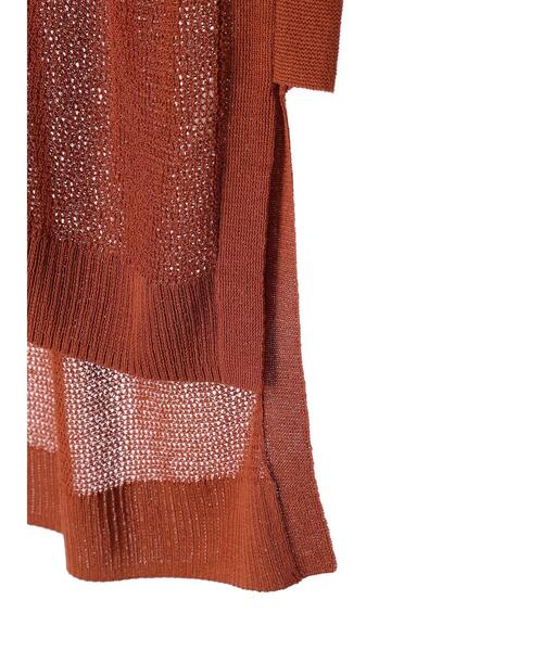 Green　Parks（グリーンパークス）の「前後差ニットベスト（ベスト・レディース・グレイッシュベージュ/ダークグレー/テラコッタ・FREE）」の10枚目の写真