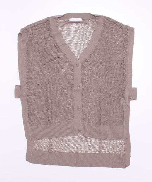Green　Parks（グリーンパークス）の「前後差ニットベスト（ベスト・レディース・グレイッシュベージュ/ダークグレー/テラコッタ・FREE）」の5枚目の写真