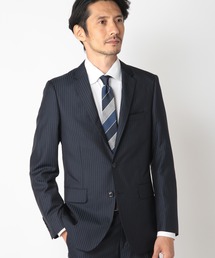 CROWDED CLOSET（クラウデッドクローゼット）の「NARROW TWブライトストライプ柄スーツ/別売りベストあり/2ピースビジネスセットアップスーツ（スーツセット・メンズ）」