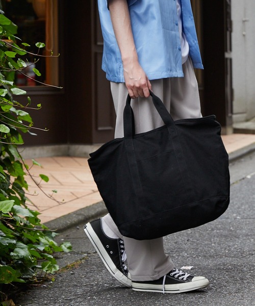 WEGO（ウィゴー）の「WEGO/ガジェットキャンバストート（トートバッグ・メンズ・ブラック/その他1/ナチュラル・FREE）」の2枚目の写真