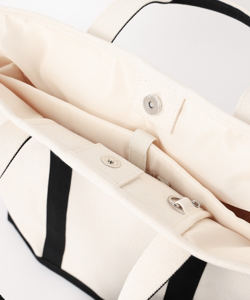 WEGO（ウィゴー）の「WEGO/ガジェットキャンバストート（トートバッグ・メンズ・ブラック/その他1/ナチュラル・FREE）」の4枚目の写真