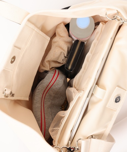 WEGO（ウィゴー）の「WEGO/ガジェットキャンバストート（トートバッグ・メンズ・ブラック/その他1/ナチュラル・FREE）」の14枚目の写真