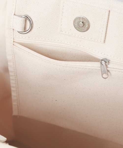 WEGO（ウィゴー）の「WEGO/ガジェットキャンバストート（トートバッグ・メンズ・ブラック/その他1/ナチュラル・FREE）」の8枚目の写真