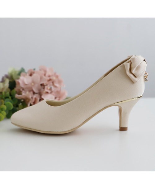 Cupid Heart（キューピッドハート）の「【Cupid Heart】結婚式パンプス　バックリボンチャーム付きパンプス（パンプス・レディース・ブラック/ベージュ/シルバー・M/L/S）」の22枚目の写真