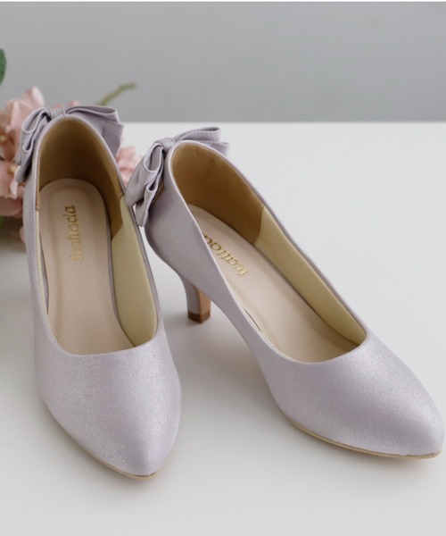 Cupid Heart（キューピッドハート）の「【Cupid Heart】結婚式パンプス　バックリボンチャーム付きパンプス（パンプス・レディース・ブラック/ベージュ/シルバー・M/L/S）」の16枚目の写真