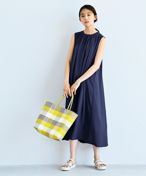 夏にうれしい機能付き！【ひんやり/洗える】ふわりんロングワンピース