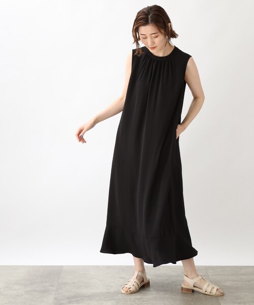 夏にうれしい機能付き！【ひんやり/洗える】ふわりんロングワンピース