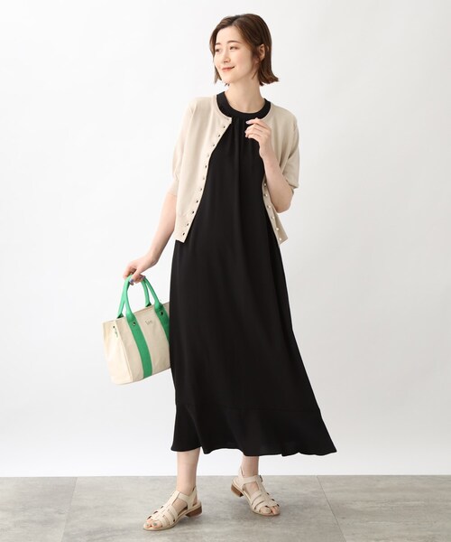 夏にうれしい機能付き！【ひんやり/洗える】ふわりんロングワンピース