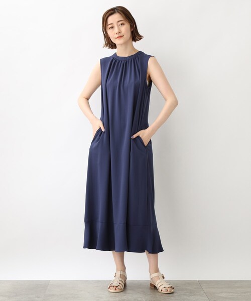 夏にうれしい機能付き！【ひんやり/洗える】ふわりんロングワンピース