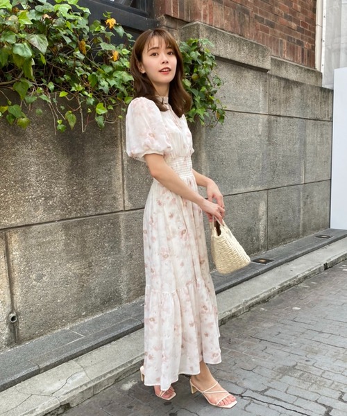 u3）アナイ リライムライトローンシャーリングワンピース インナー付き