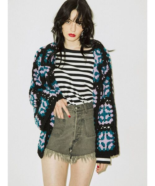 jouetie（ジュエティ）の「クロシェカーデ（カーディガン/ボレロ・レディース・ブラック/ピンク/イエロー・MEDIUM）」の15枚目の写真