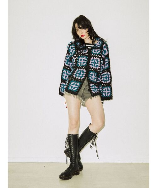 jouetie（ジュエティ）の「クロシェカーデ（カーディガン/ボレロ・レディース・ブラック/ピンク/イエロー・MEDIUM）」の21枚目の写真