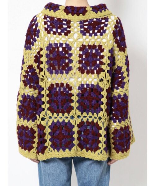 jouetie（ジュエティ）の「クロシェカーデ（カーディガン/ボレロ・レディース・ブラック/ピンク/イエロー・MEDIUM）」の4枚目の写真