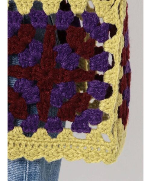 jouetie（ジュエティ）の「クロシェカーデ（カーディガン/ボレロ・レディース・ブラック/ピンク/イエロー・MEDIUM）」の7枚目の写真