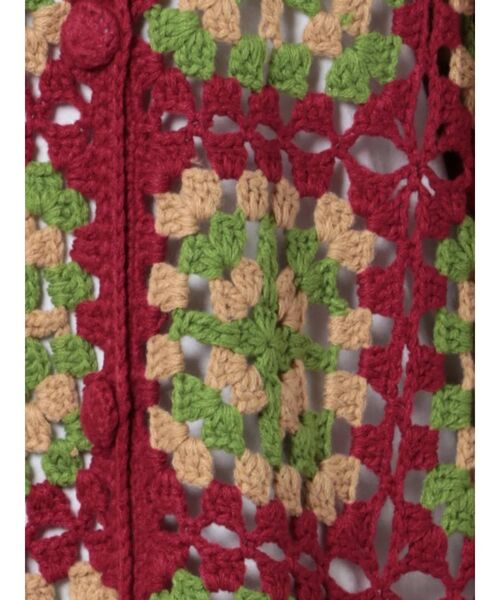 jouetie（ジュエティ）の「クロシェカーデ（カーディガン/ボレロ・レディース・ブラック/ピンク/イエロー・MEDIUM）」の10枚目の写真