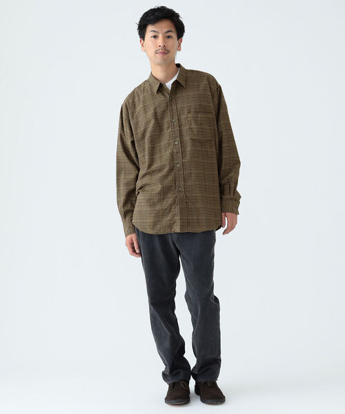 BEAMS（ビームス）の「BEAMS / イージーフィット ドビーチェック ミニレギュラーシャツ（シャツ/ブラウス・メンズ・ネイビー/ブラウン・S/L/M/XL）」の12枚目の写真