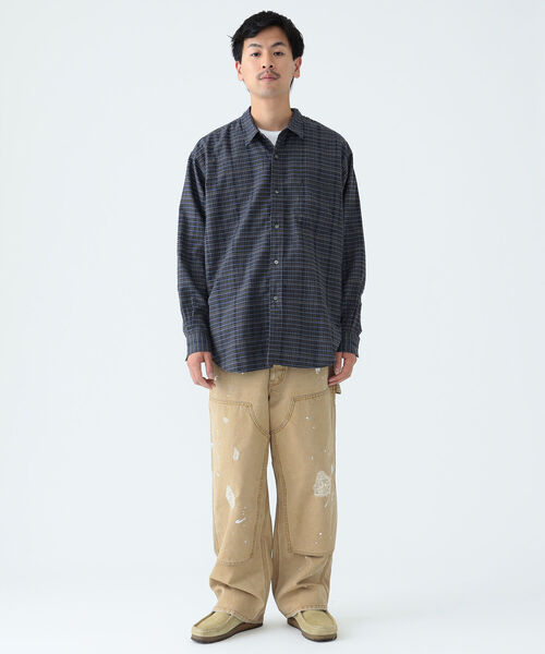 BEAMS（ビームス）の「BEAMS / イージーフィット ドビーチェック ミニレギュラーシャツ（シャツ/ブラウス・メンズ・ネイビー/ブラウン・S/L/M/XL）」の15枚目の写真