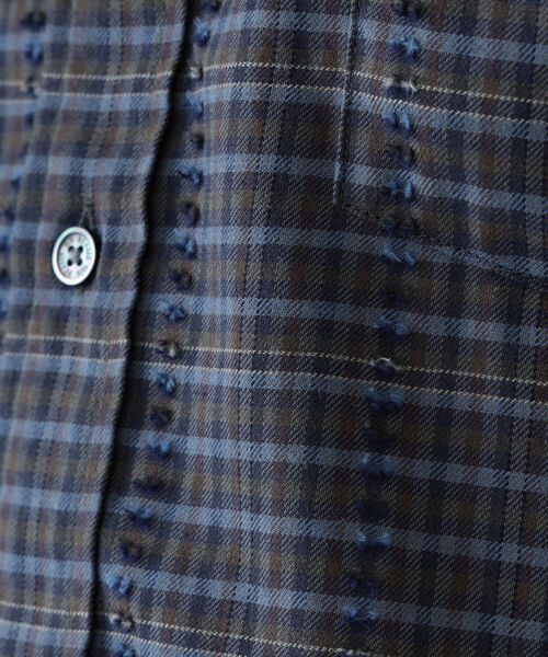 BEAMS（ビームス）の「BEAMS / イージーフィット ドビーチェック ミニレギュラーシャツ（シャツ/ブラウス・メンズ・ネイビー/ブラウン・S/L/M/XL）」の20枚目の写真