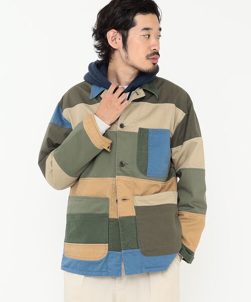 BEAMS PLUS パッチワーク ミリタリー チョアジャケット BEAMS PLUS（ビームスプラス）の「BEAMS PLUS / パッチワーク