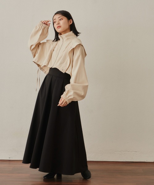 VANNIE U（ヴァニーユー）の「ショートマウンテンパーカー（マウンテンパーカー・レディース・ブラック/アイボリー・FREE）」の7枚目の写真