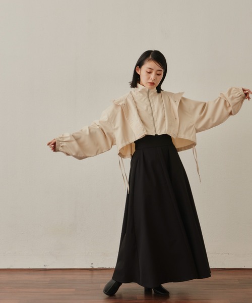 VANNIE U（ヴァニーユー）の「ショートマウンテンパーカー（マウンテンパーカー・レディース・ブラック/アイボリー・FREE）」の10枚目の写真