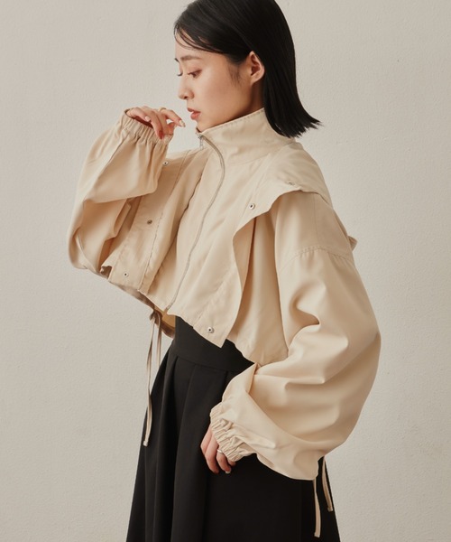 VANNIE U（ヴァニーユー）の「ショートマウンテンパーカー（マウンテンパーカー・レディース・ブラック/アイボリー・FREE）」の14枚目の写真