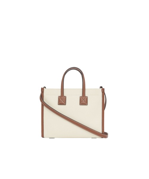 BURBERRY（バーバリー）の「ミニ ツートン キャンバス＆レザー フレヤトート（トートバッグ・レディース・ナチュラル・ONE SIZE）」の6枚目の写真