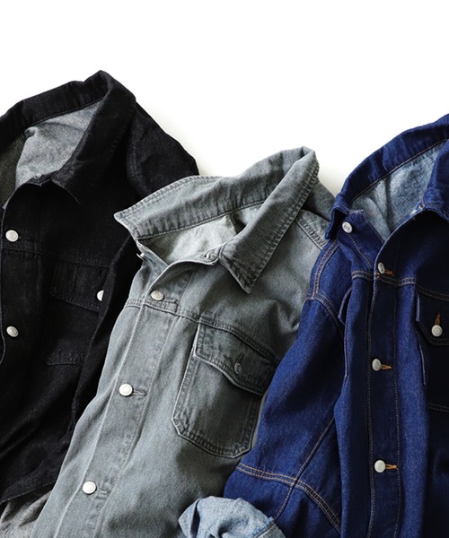 antiqua（アンティカ）の「×大人可愛い♪ゆるデニムジャケット（デニムジャケット・レディース・インディゴブルー/ブラック/グレー・FREE）」の18枚目の写真