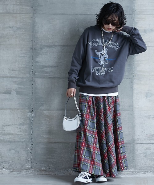 GEVS.(ジェイヴィス)の「 チェックマキシフレアスカート <大きいサイズ有>GEVS.(スカート・レディース・レッド系/ブラック系/グレー系・LL/L/4L/3L/5L/M)」の22枚目の写真