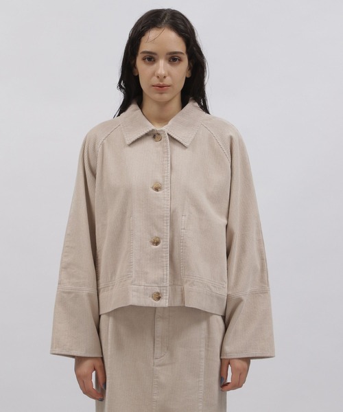 LAKOLE（ラコレ）の「8Wコーデュロイコクーンブルゾン[セットアップ対応] / 158271（ブルゾン・レディース・ダークブラウン/オレンジ系その他/グレイッシュベージュ・SMALL/MEDIUM）」の8枚目の写真