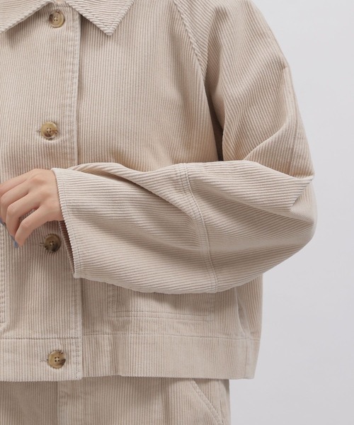 LAKOLE（ラコレ）の「8Wコーデュロイコクーンブルゾン[セットアップ対応] / 158271（ブルゾン・レディース・ダークブラウン/オレンジ系その他/グレイッシュベージュ・SMALL/MEDIUM）」の18枚目の写真