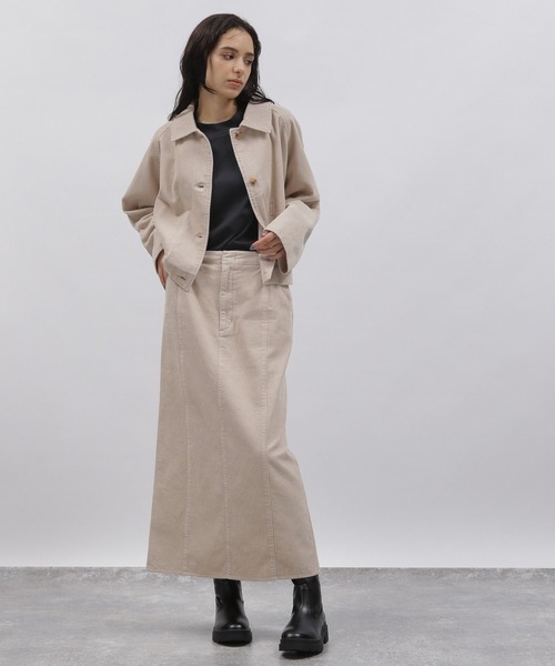 LAKOLE（ラコレ）の「8Wコーデュロイコクーンブルゾン[セットアップ対応] / 158271（ブルゾン・レディース・ダークブラウン/オレンジ系その他/グレイッシュベージュ・SMALL/MEDIUM）」の20枚目の写真