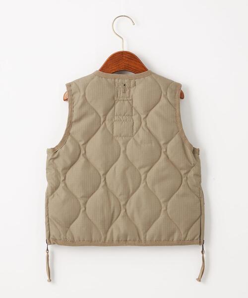 TAION（タイオン）の「＜TAION＞ MILITARY ベスト 130-140cm（ダウンベスト・キッズ・ブラック/オリーブ/ベージュ・140cm/130cm）」の4枚目の写真