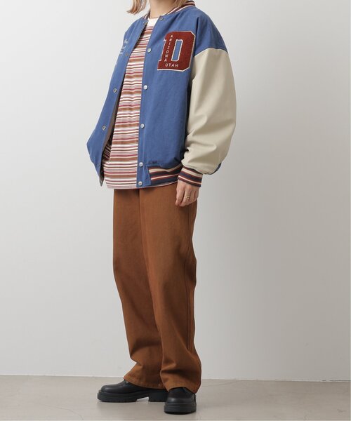 DOUBLE NAME（ダブルネーム）の「配色リバーシブルスタジャン（スタジャン・レディース・ネイビー/グリーン/キナリ・FREE）」の6枚目の写真