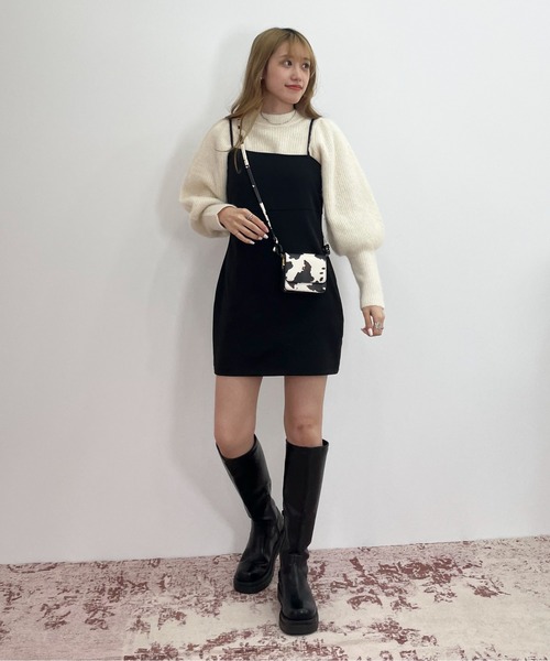 EPIMI E'PIMMY（エピミエピミー）の「袖ボリュームシャギーニット（ニット/セーター・レディース・ベージュ/ピンク/ブラック/オフホワイト・MEDIUM）」の13枚目の写真