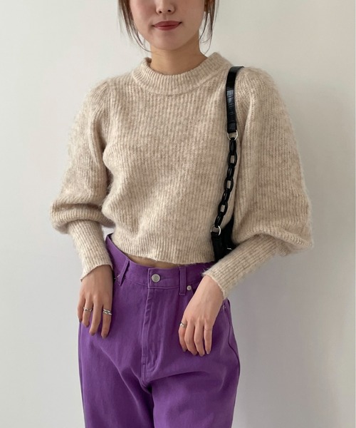 EPIMI E'PIMMY（エピミエピミー）の「袖ボリュームシャギーニット（ニット/セーター・レディース・ベージュ/ピンク/ブラック/オフホワイト・MEDIUM）」の22枚目の写真