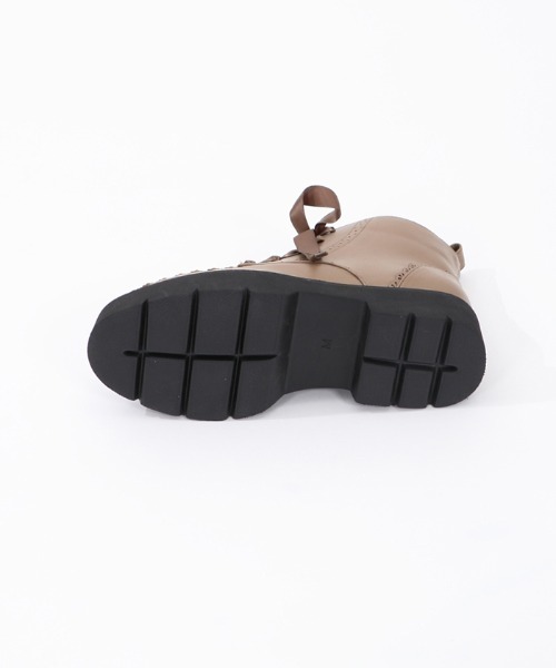 axes femme（アクシーズファム）の「レースアップショートブーツ（ブーツ・レディース・ブラック/モカ・LARGE/MEDIUM）」の13枚目の写真