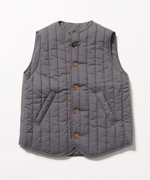 F.O.KIDS(エフオーキッズ)の「F.O.KIDS/エフオーキッズ PR中綿ベスト(ダウンベスト・キッズ・ブラウン/チャコール/アイボリー・130/140)」の2枚目の写真