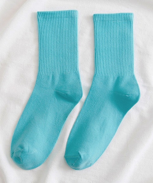 EPICKS（エピックス）の「ネオンカラー　ミドルソックス　レディースソックス靴下（ソックス/靴下・レディース・オレンジ/カーキ/ライトピンク/ブラック/ホワイト/ライトグリーン/ブルー/パープル/ターコイズブルー/ライトパープル/イエロー/ピンク/ライム/ダークグリーン・F）」の21枚目の写真