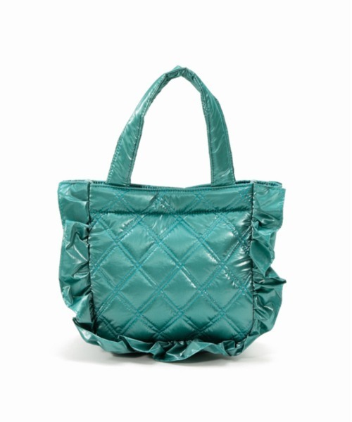 Casselini（キャセリーニ）の「Casselini(キャセリーニ)キルティングフリルバッグ（ハンドバッグ・レディース・ブラック/アイボリー/グリーン/オレンジ・FREE）」の11枚目の写真