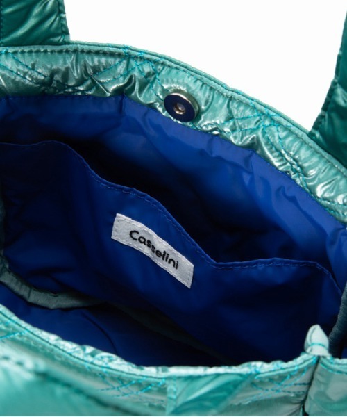 Casselini（キャセリーニ）の「Casselini(キャセリーニ)キルティングフリルバッグ（ハンドバッグ・レディース・ブラック/アイボリー/グリーン/オレンジ・FREE）」の12枚目の写真