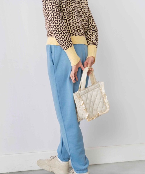 Casselini（キャセリーニ）の「Casselini(キャセリーニ)キルティングフリルバッグ（ハンドバッグ・レディース・ブラック/アイボリー/グリーン/オレンジ・FREE）」の21枚目の写真